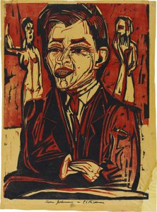 Brustbild Will Grohmann (1887-1968), groß von Ernst Ludwig Kirchner
