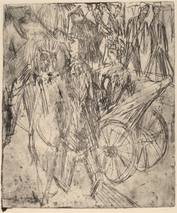 Paar vor einer Kutsche von Ernst Ludwig Kirchner