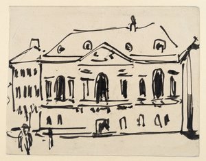 Das Kurländer Palais am Zeughausplatz in Dresden von Ernst Ludwig Kirchner