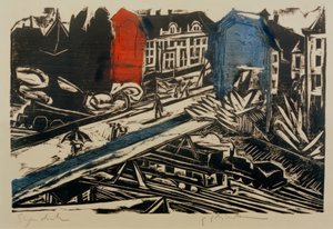 Überführungsbrücke der Wannseebahn von Ernst Ludwig Kirchner