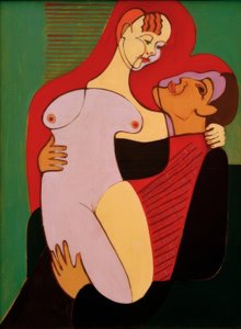 Großes Liebespaar (Ehepaar Hembus) von Ernst Ludwig Kirchner