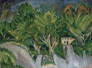 Haus unter Bäumen (Fehmarn) von Ernst Ludwig Kirchner