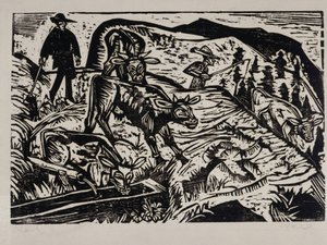Kühe und Hirten von Ernst Ludwig Kirchner