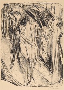 Dame im Regen von Ernst Ludwig Kirchner