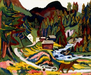 Landschaft im Frühling, Sertig, 1924-25 von Ernst Ludwig Kirchner