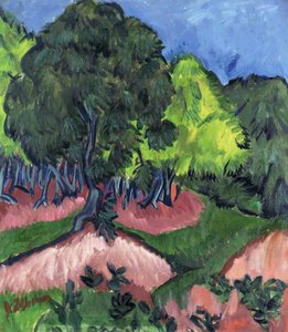 Landschaft mit Kastanienbaum, 1913 von Ernst Ludwig Kirchner
