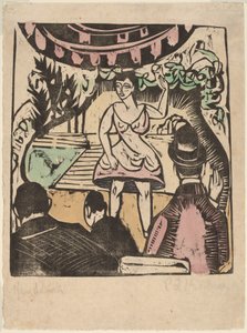 Kleine Varieté-Nummer mit Sängerin von Ernst Ludwig Kirchner