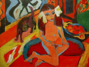 Mädchen mit Katze, Fränzi
