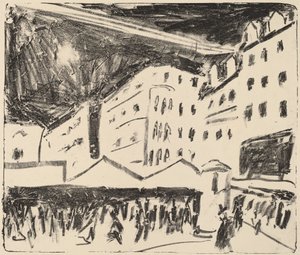Alter Markt in Dresden mit Jahrmarkt
