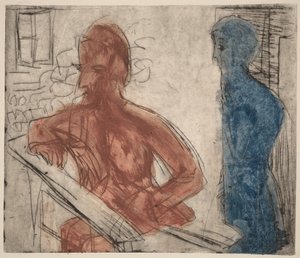 Bauer und Mädchen von Ernst Ludwig Kirchner