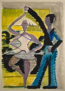 Pirouettierende Tänzerin, ca. 1931-32 von Ernst Ludwig Kirchner