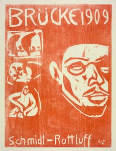 Porträt von Schmidt-Rottluff, 1909 von Ernst Ludwig Kirchner