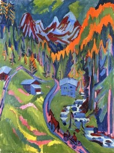 Sertigweg im Sommer von Ernst Ludwig Kirchner