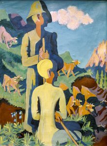 Hirten am Abend. 1937. von Ernst Ludwig Kirchner