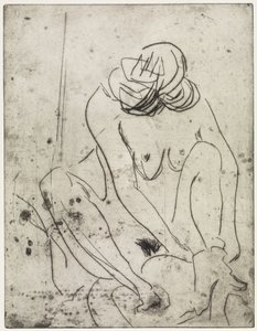 Sich abtrocknendes Mädchen von Ernst Ludwig Kirchner