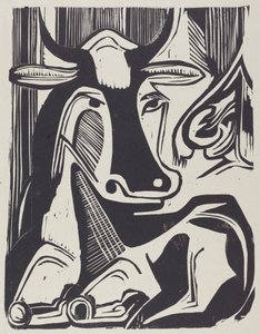 Die große liegende Kuh von Ernst Ludwig Kirchner