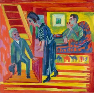 Der Besuch - Paar und Neuankömmling