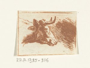 Kuhkopf nach rechts von Ernst Willem Jan Bagelaar