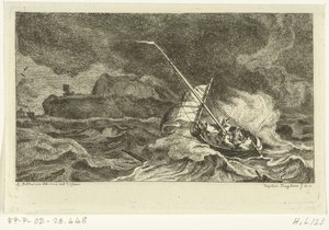 Segelboot auf stürmischer See