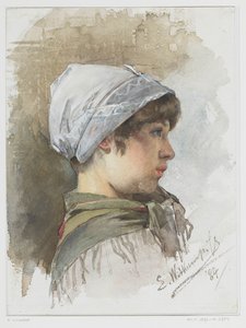 Studie des Kopfes eines jungen Mädchens, im Profil von Ernst Witkamp