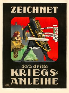 Abonniere das dritte Kriegdarlehen!, 1915