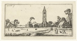 Wanderer auf einem Weg bei Spaarnwoude
