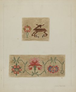 Stickmustertuch von Esther Martindale