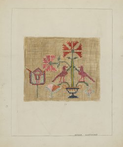 Stickmustertuch von Esther Martindale