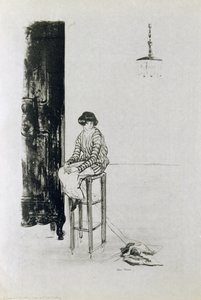 Eine Dame und ihr Stricken von Ethel Gabain