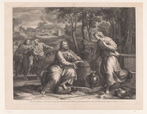 Christus und die Samariterin am Brunnen von Etienne Baudet