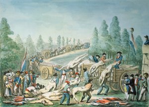 Transport von Leichen während der Revolution, ca. 1790