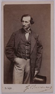 Porträt von Jules Chaumont (-1866), Schauspieler von Etienne Carjat