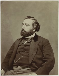 Porträt des Premierministers von Frankreich Léon Gambetta 1838-1882