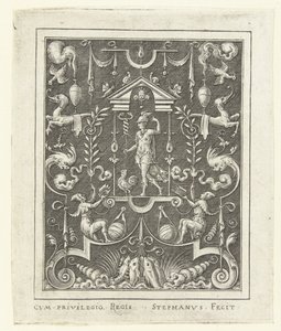 Merkur (Vlakdecoraties met godenfiguren in een omlijsting van grotesken)