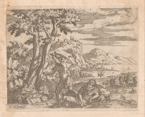 Landschaft mit Jupiter und Io von Etienne Duperac