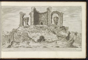 Ruinen der Trophäen des Marius in Rom von Etienne Duperac