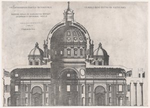 Speculum Romanae Magnificentiae: St. Peter, 16. Jahrhundert von Etienne Duperac