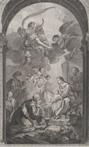Die Kapelle der Enfants-Trouvés in Paris: Die Heiligen Drei Könige Gaspard und Melchior beten an, 1752