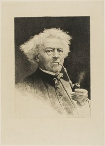 Porträt von Corot von Etienne Gabriel Bocourt