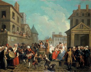 Karneval auf den Straßen von Paris, 1757