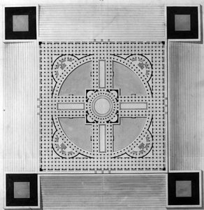 Karte des Rathauspalastes - E.L. Boullée