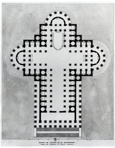 Projekt für die Kirche der Madeleine. Zeichnung. Architektur von Etienne Louis Boullee, französischer Architekt (1728-1799)