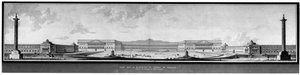 Projekt zur Renovierung des Schlosses Versailles, Aufriss und Perspektive - E.L. Boullée von Etienne Louis Boullee