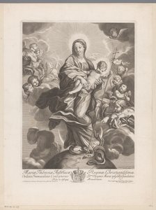 Maria mit Kind auf dem Erdball