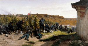 Krieg von 1870: „Die Schützen der Seine im Kampf von Rueil Malmaison am 21. Oktober 1870“
