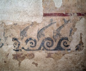 Detail eines Freskos aus dem Bruschi-Grab, 2. Jahrhundert v. Chr.