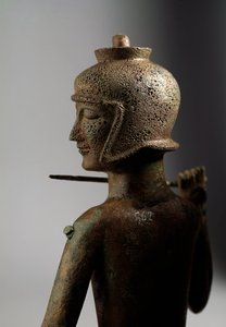 Etruskische Zivilisation: Statuette eines Kriegers aus Bronze