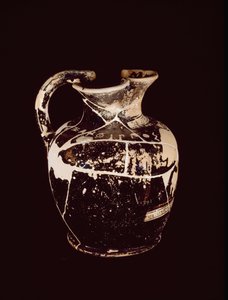Oinochoe mit Inschrift Xanthippos. Aus dem Grab 709 von Valle Trebbia, 5. Jahrhundert v. Chr. von Etruscan