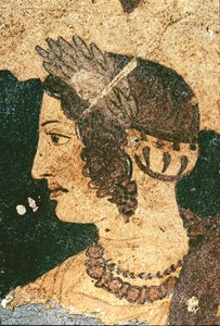Porträt von Velia Spurinna (Detail) Fresko, 4. Jahrhundert v. Chr. von Etruscan