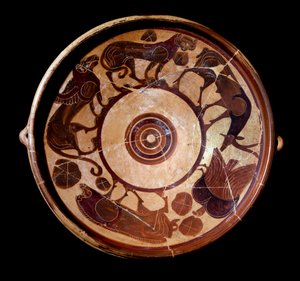 Terrakotta-Platte mit Darstellung von Tieren, 600-590 v. Chr.